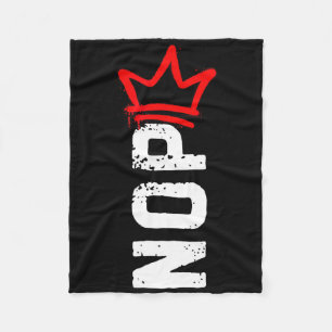 Nope No Kings Protest Sign Funny Anti-trump 4th Of Fleece Blanket