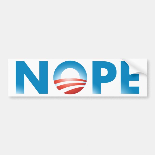 NOPE NO WAY BUMPER STICKER (Front)