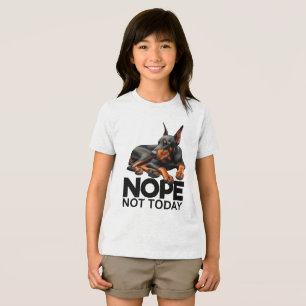 Nope Not Today Doberman Pinscher Tri-Blend Shirt