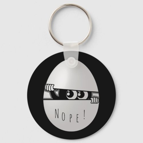 Nope Not Today Funny Introvert Keychain