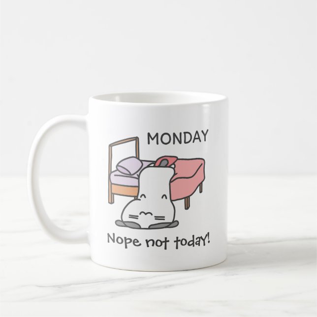 “Nope, Not Today” Grumpy Cat Mug – Lazy Monday mug (Left)