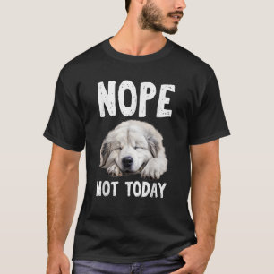 NOPE NOT TODAY Lazy Dog Funny Great Pyrenees T-Shirt