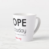 NOPE Not today.  Personalised, your name Latte Mug (Right Angle)
