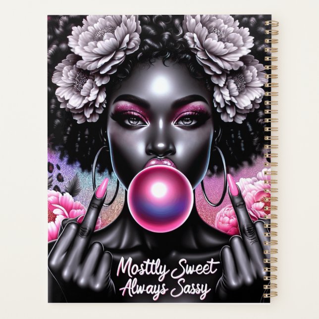 Nope not today sassy woman funny women sister mom planner (Back)