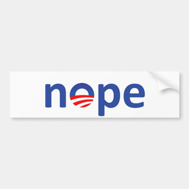 Nope Obama Bumper Sticker (Front)