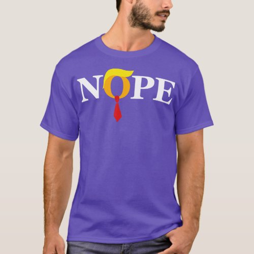 Nope Orange Face Red Tie Wig T_Shirt