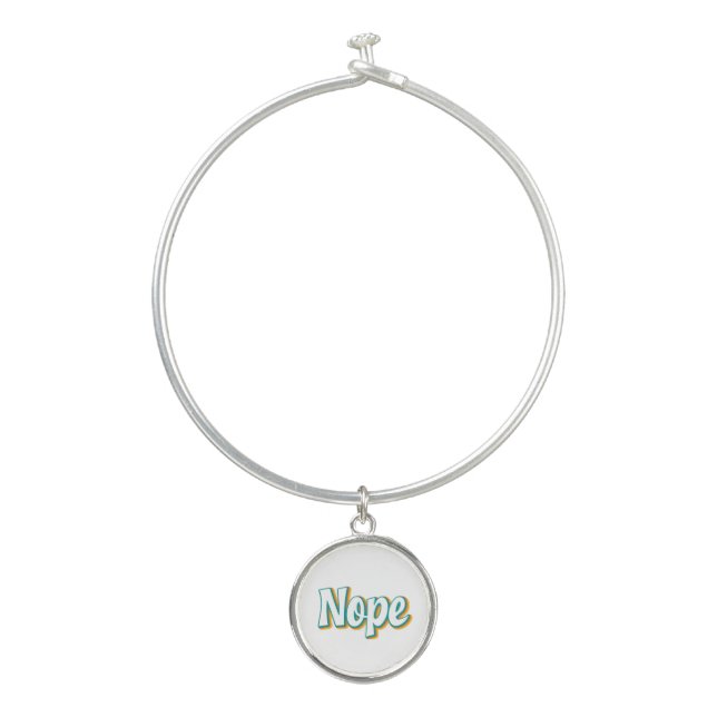 Nope Retro Bangle Bracelet (Front)