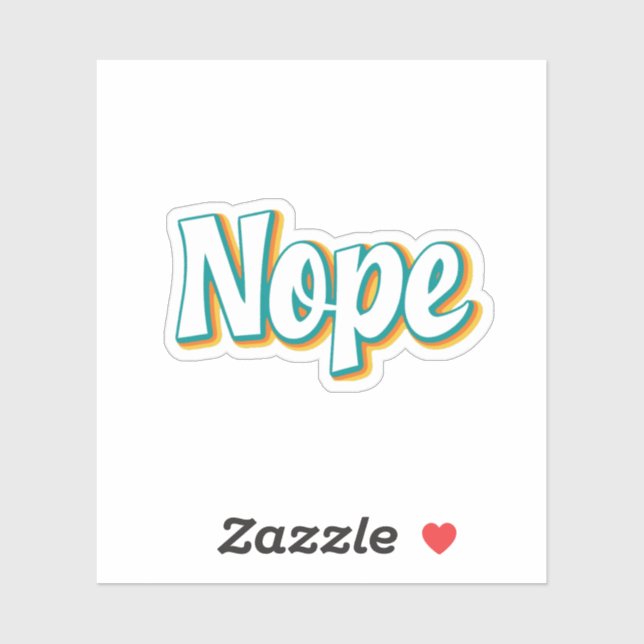 Nope Retro Sticker (Sheet)