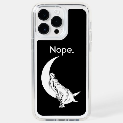 Nope Sleeping Girl on Moon Bratty Queen Funny Speck iPhone 14 Pro Max Case
