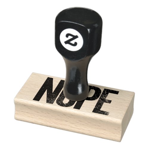Nope Stamp Block Letters Lightly Distressed