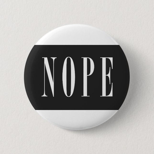 NOPE - White BlackBox Button (Front)