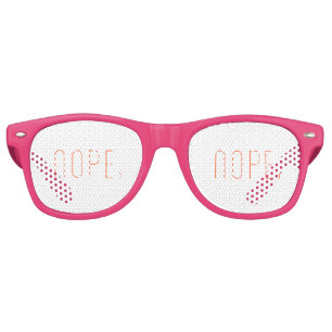Nope. Word Only Humor Gifts Retro Sunglasses