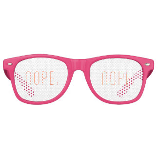 Nope. Word Only Humor Gifts Retro Sunglasses