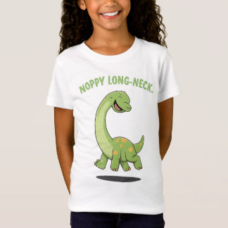 Noppy Long-Neck Happy Brachiosaurus Cartoon Dinosa T-Shirt