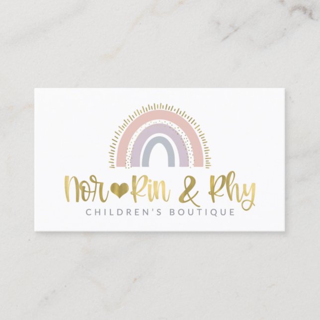 Nor Rin & Rhy Boutique - Not Editable Template Business Card (Front)