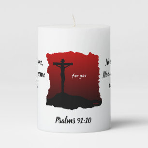 Nor shall any plague come near my dwelling flamele pillar candle