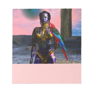 NORA CYBER WARRIOR AND MACAW Science Fiction Notepad