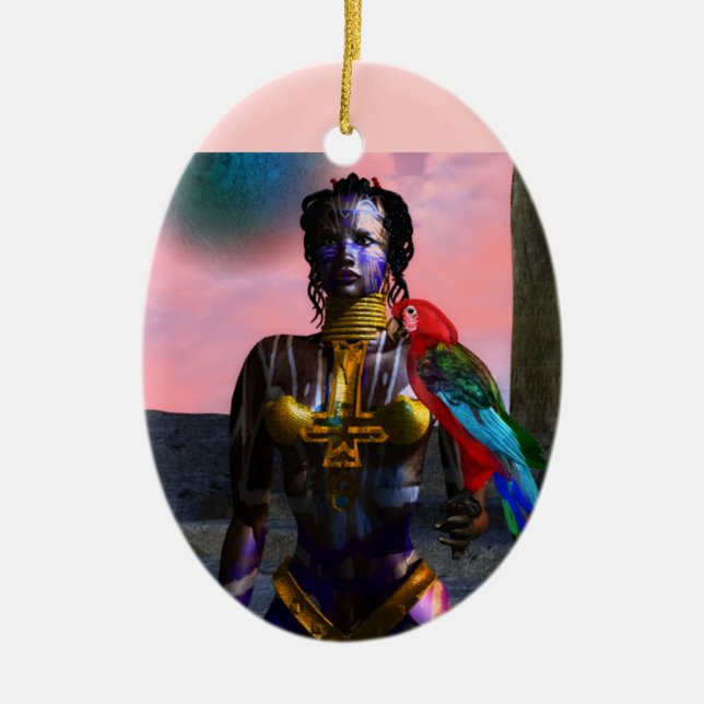 NORA CYBER WARRIOR CERAMIC ORNAMENT (Front)