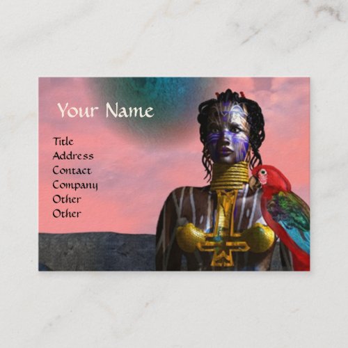 NORA CYBER WARRIOR pinkred gold yellow Business Card