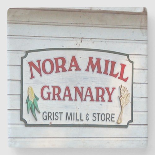 Nora Mill Granary Helen Georgia  Stone Coaster