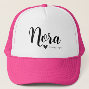 Nora Name Meaning Minimal Modern Script Cap Girls
