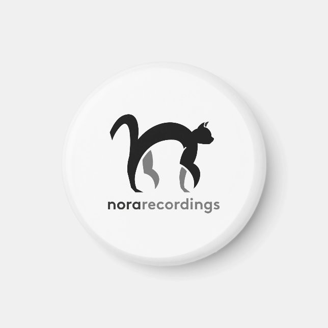 nora recordings logo square white マグネット magnet (Front)