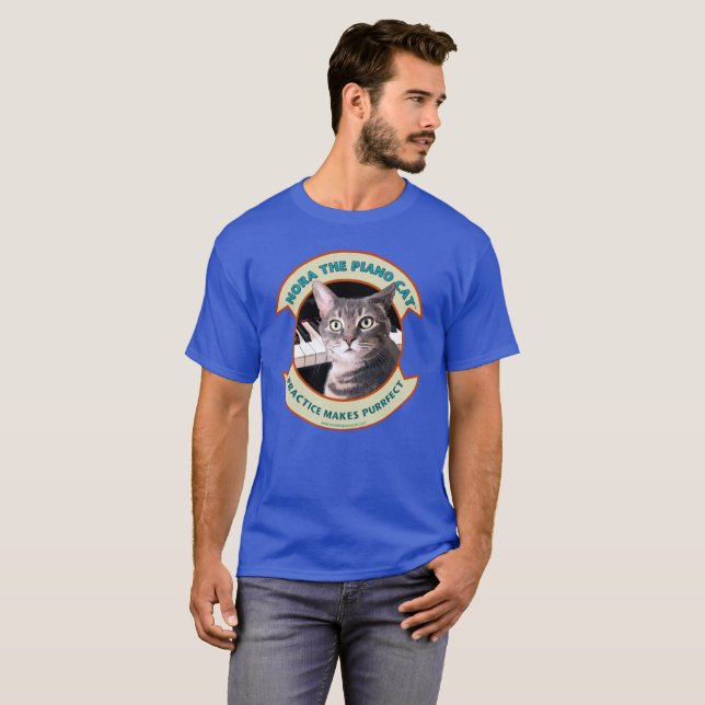 Nora The Piano Cat - T-Shirt (Front Full)