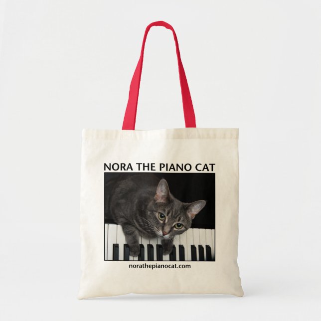 Nora The Piano Cat Tote 001 (Front)