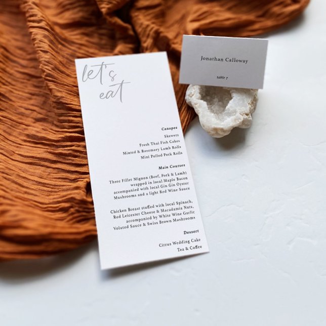 NORA | Wedding Menu Card Minimalist Reception Menu (Creator Uploaded)