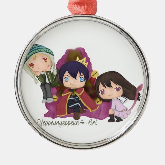 Noragami ~ Yato Hiyori Yukine Metal Ornament (Front)