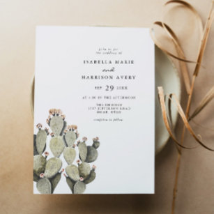 Norah - Bohemian Prickly Pear Cactus Desert Invitation