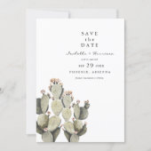 NORAH Bohemian Watercolor Cactus Save the Date Invitation (Front)