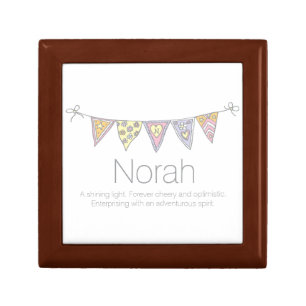 Norah customized name and meaning gift box