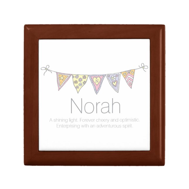 Norah customized name and meaning gift box (Front)