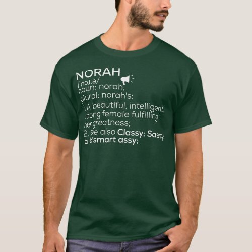 Norah Name Norah Definition Norah Female Name Nora T_Shirt