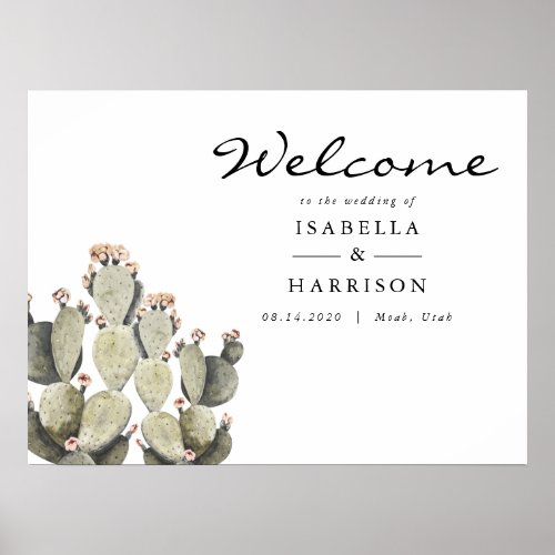 Norah _ Prickly Pear Cactus Bohemian Welcome Sign