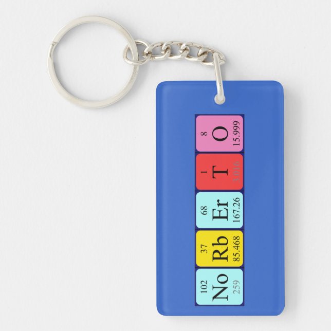 Norberto periodic table name keyring (Front)