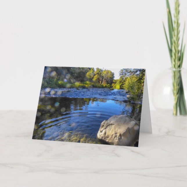 NorCal Nature Greeting Card: Creek Sparkle Card (Front)