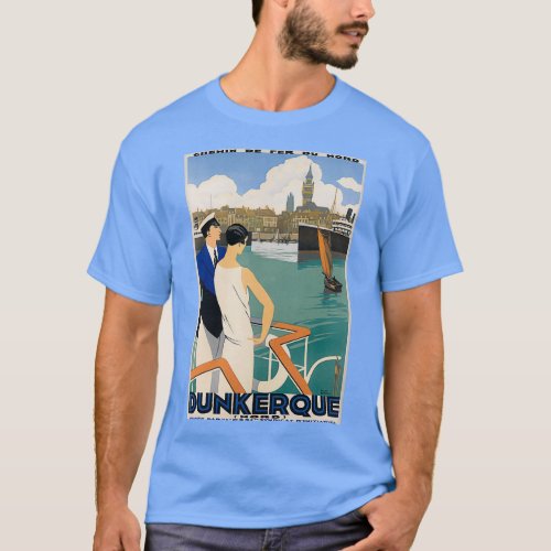 NORD Dunkerque vintage travel poster T_Shirt