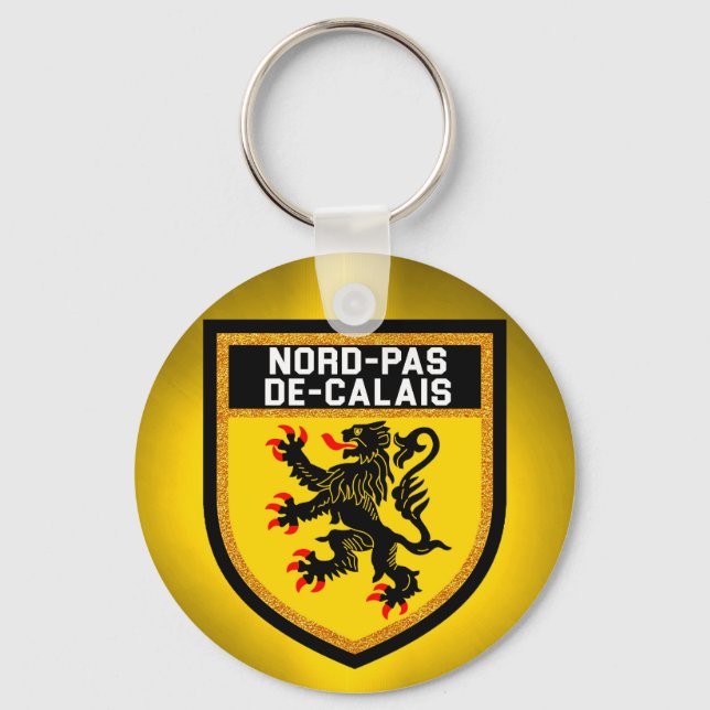 Nord-Pas-de-Calais Flag Keychain (Front)
