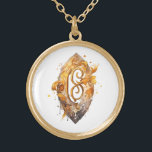*~* Nordic Artsy RUNE AP87 VIKING Inspired Ancient Gold Plated Necklace<br><div class="desc">(Search AP87 for things Viking or AP40 for similar items ) - NECKLACE . The image is large so feel free to TRANSFER to any ZAZZLE PRODUCT you choose. JEWELRY WITH INTENTION (R) - create your own intention. Use this cool artsy creative artistic modern yet vintage beautiful soul reaching artwork...</div>