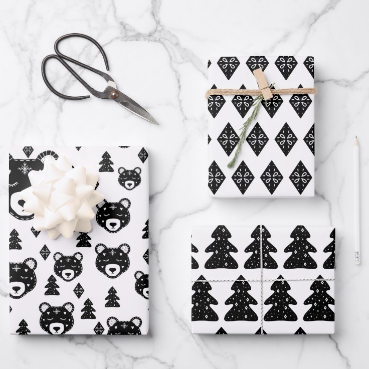 Bear Christmas Wrapping Paper 