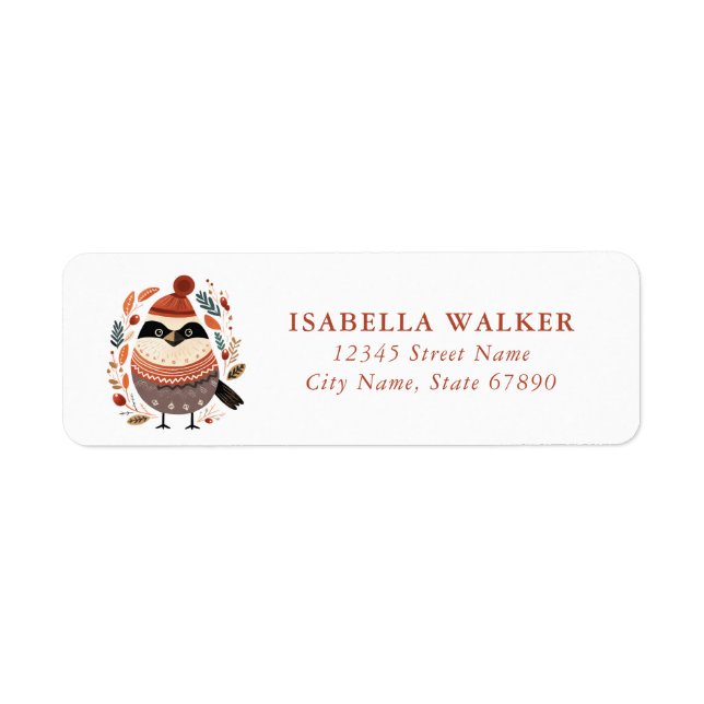 Nordic Bird Return Address Labels (Front)
