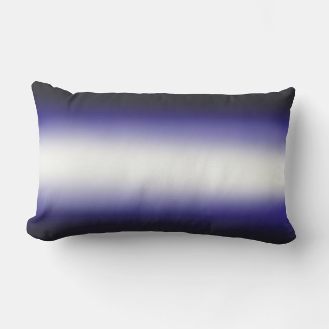 Nordic Blue Black|Blue|White Lumbar Pillow (Front)