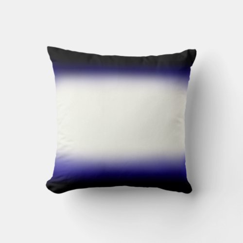 Nordic Blue BlackBlueWhite Throw Pillow