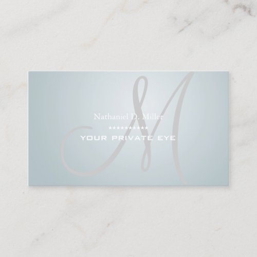 Customize this monogram business card