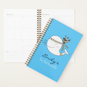 Nordic Boho Whale Personalized Planner