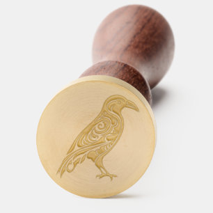 Nordic Celtic Knotwork Raven or Crow Wax Seal Stamp