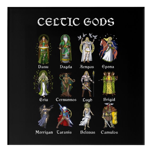 Nordic Celtic Mythology Gods Acrylic Print (Front)