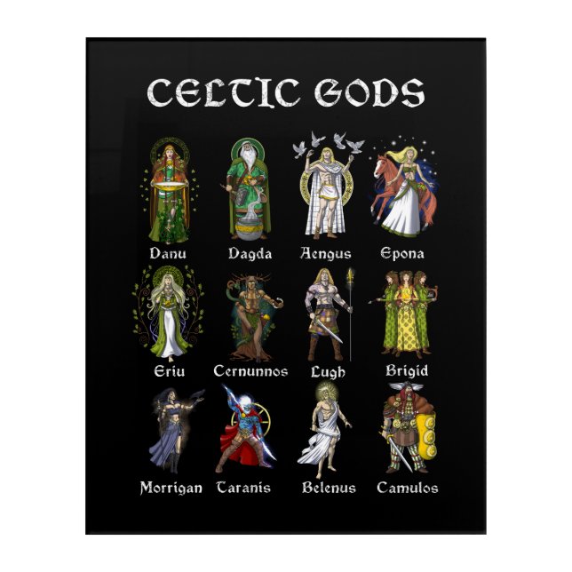 Nordic Celtic Mythology Gods Acrylic Print (Front)